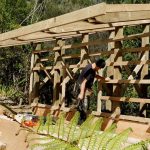 The reclining buddha rupa pavilion taking shape.