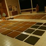 Early morning preparations for the new moon recitation.