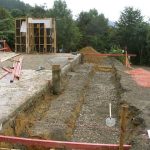 Excavations for the front sun porch.