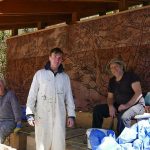 The Buddha rupa pavilion is slowly taking shape. We have a good work crew and things are well on track.