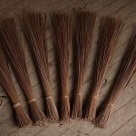 Part of a recent gift of palm fronds for making brooms.