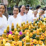 Some of the ladies who prepared the many thousands of flowers.