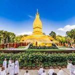 The focus was in and around the stupa.