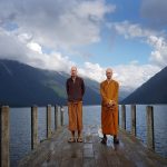 Sth. Is.: Venerables Thanavaro and Phasuko on the wharf at the head of Lake Rotoiti.