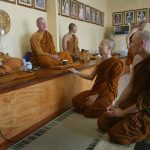 Four abbots - Ajahn Anan Kusalo Varadhammo and Dhammasiha - having an after lunch chat.