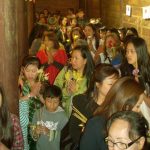 One section of the crowd circumambulating the main sala shrine.