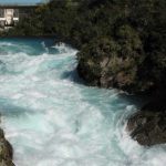 The first dam on the Waikato river is opened 4 times a day to give full flow to the Aratiatia rapids. The power and the noise is considerable.