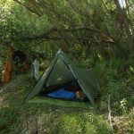 Ajahn Kusalo has his tent set up and the scene is set for a peaceful afternoons abiding.