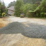 The carpark is almost graded and ready for basecourse.