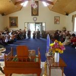 The dana offering at Wat Samakhee in Christchurch during Ajahn Kusalos visit there.