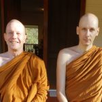 Ajahn Kusalo visiting Bhante Dhammasiha at Dhammagiri Monastery west of Brisbane. Very sunny very warm. Both the weather and the welcome.