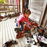 One space left for a small pair of shoes.
