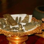Locally made Buddhas as an offering to all the participants of the Labour Weekend Retreat.