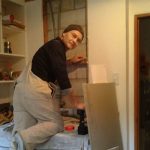 Rats ate a hole in the upper house kitchen plumbing. Glen is visiting us from Dunedin and kindly offered to make repairs.