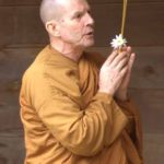 Ajahn Kusalo leading the mantra - <br /><b>Namo Tassa Bhagavato Arahato Samma Sambuddhasa</b>.<br />Homage to the Buddha on his birthday.